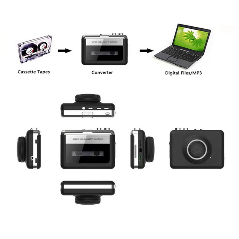 Audio Music Converter To Mp3 - Portátil estéreo usb cassete player cassete