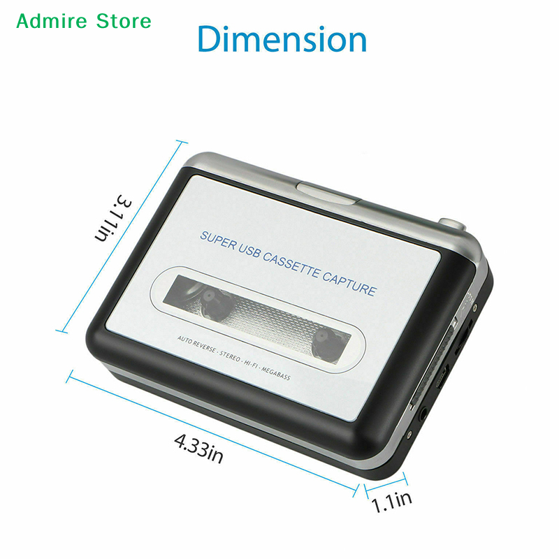 Audio Music Converter To Mp3 - Conversor Portátil USB de Cassete para