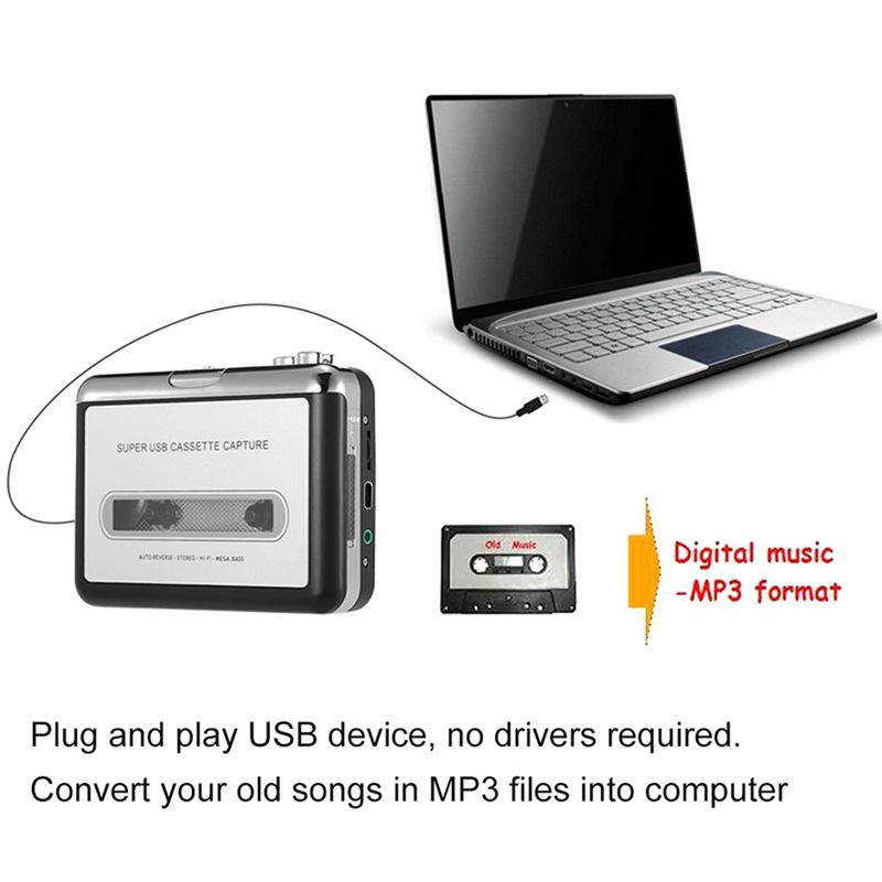 Conversor de Cassete USB B27B  - Audio Music Converter To Mp3 avaliação e preço